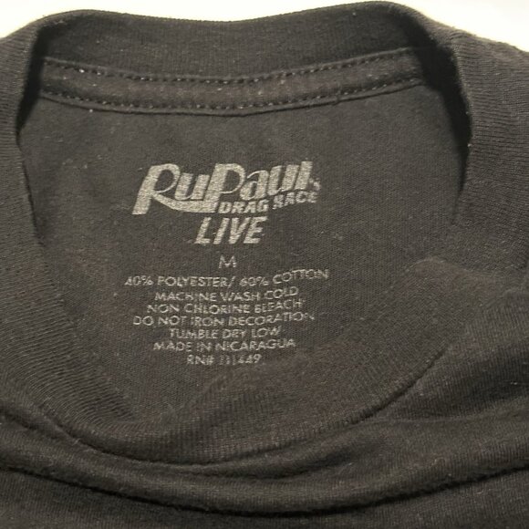 Rupaul’s Drag Race Live RuPaul Graphics Black T-Shirt -Unisex Sz M - Picture 3 of 8